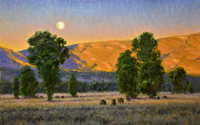 Moonrise at Antelope Flats