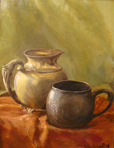 Metal Cup with Pitcher