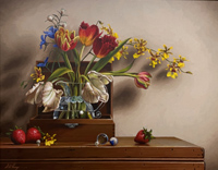 Dancing Ladies with Handblown Glass